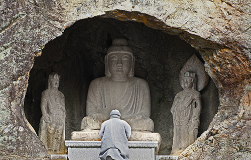 Grotto of Amitabha Buddha Triad in Gunwi